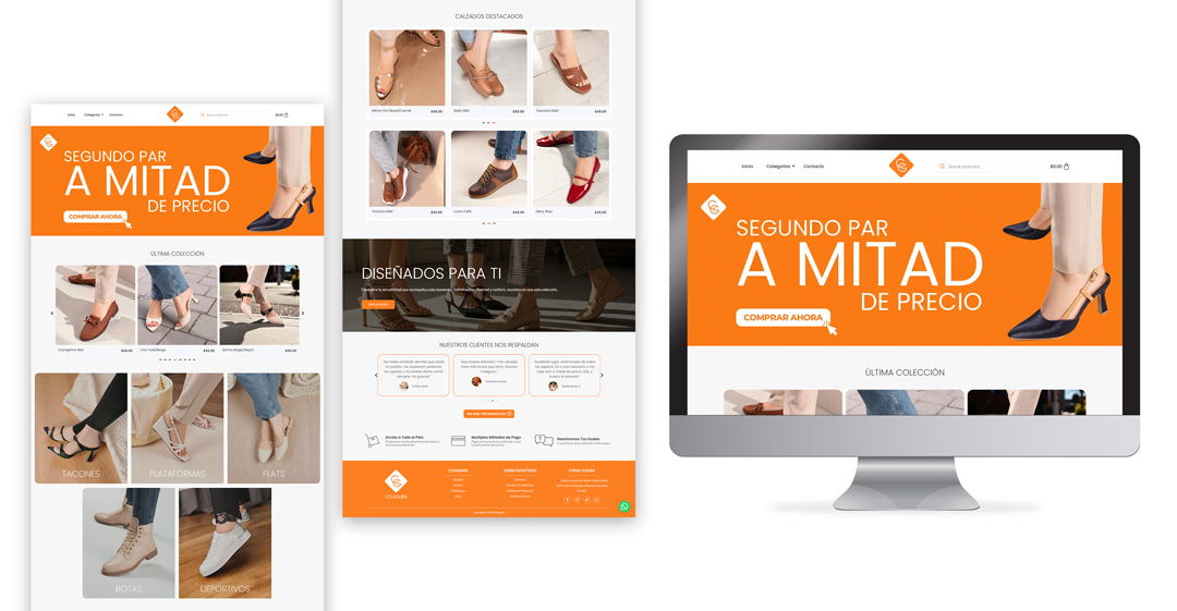 Diseño de tienda online para Coleguini realizado por Home Web Lab