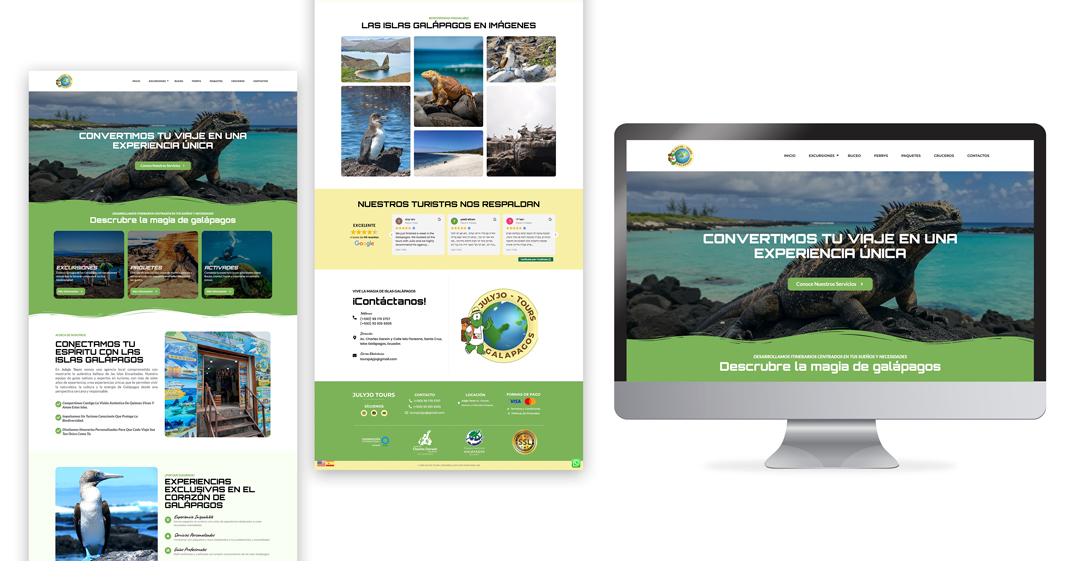Diseño de sitio web corporativo para Julyjo Tours realizado por Home Web Lab